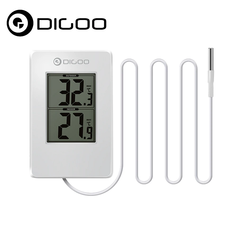 Digoo DG-TH02 дома цифровым термометром Многофункциональный внутренних и наружных Температура термометр Сенсор монитор ЖК-дисплей