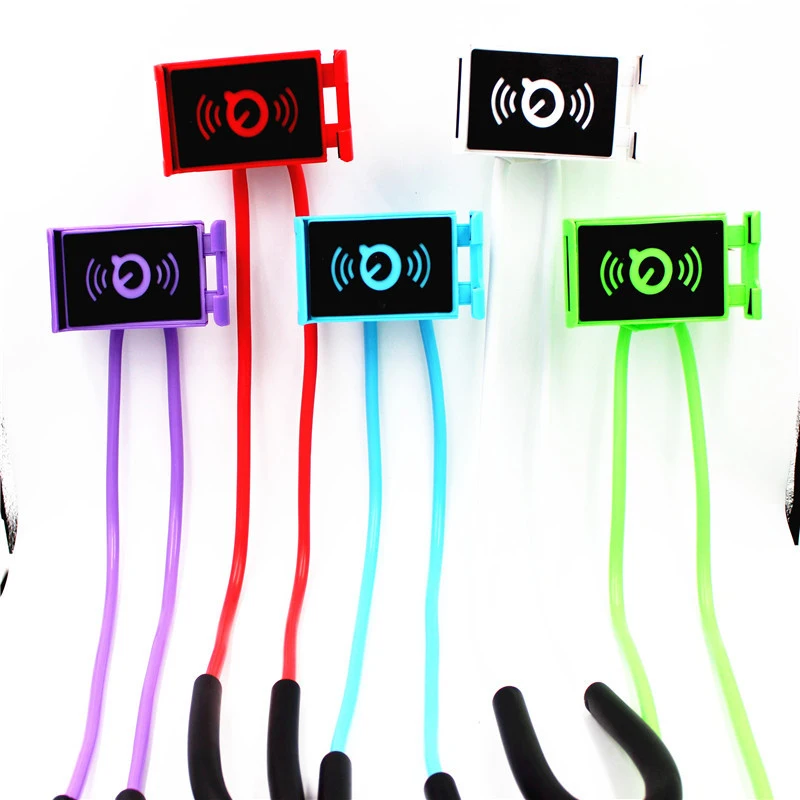 Koop Universele Flexibele Mobiele Telefoon Houder Opknoping Hals Lui Ketting Bracket Houder Stand Voor iPhone Xiaomi Huawei