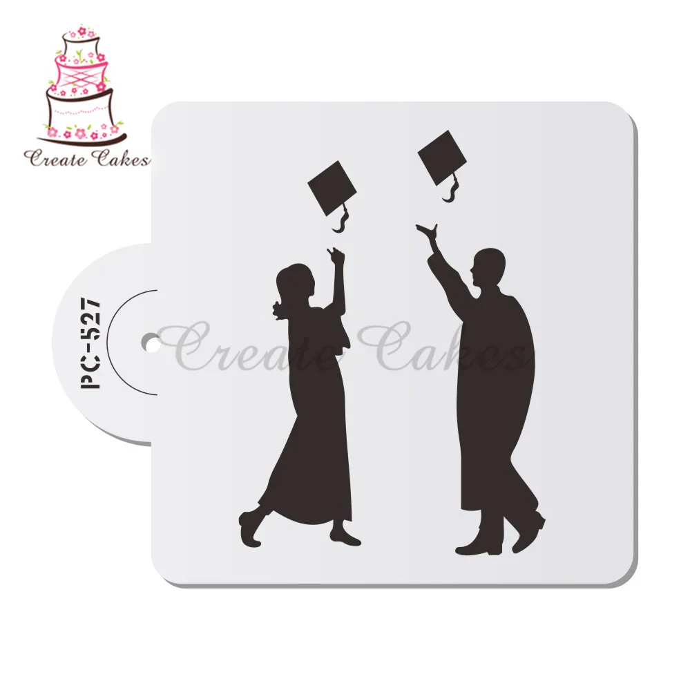 

Graduation Season Cookie Stencil Celebration Stencil for Cupcake Decoration Chocolate stencils Cookie Stencil