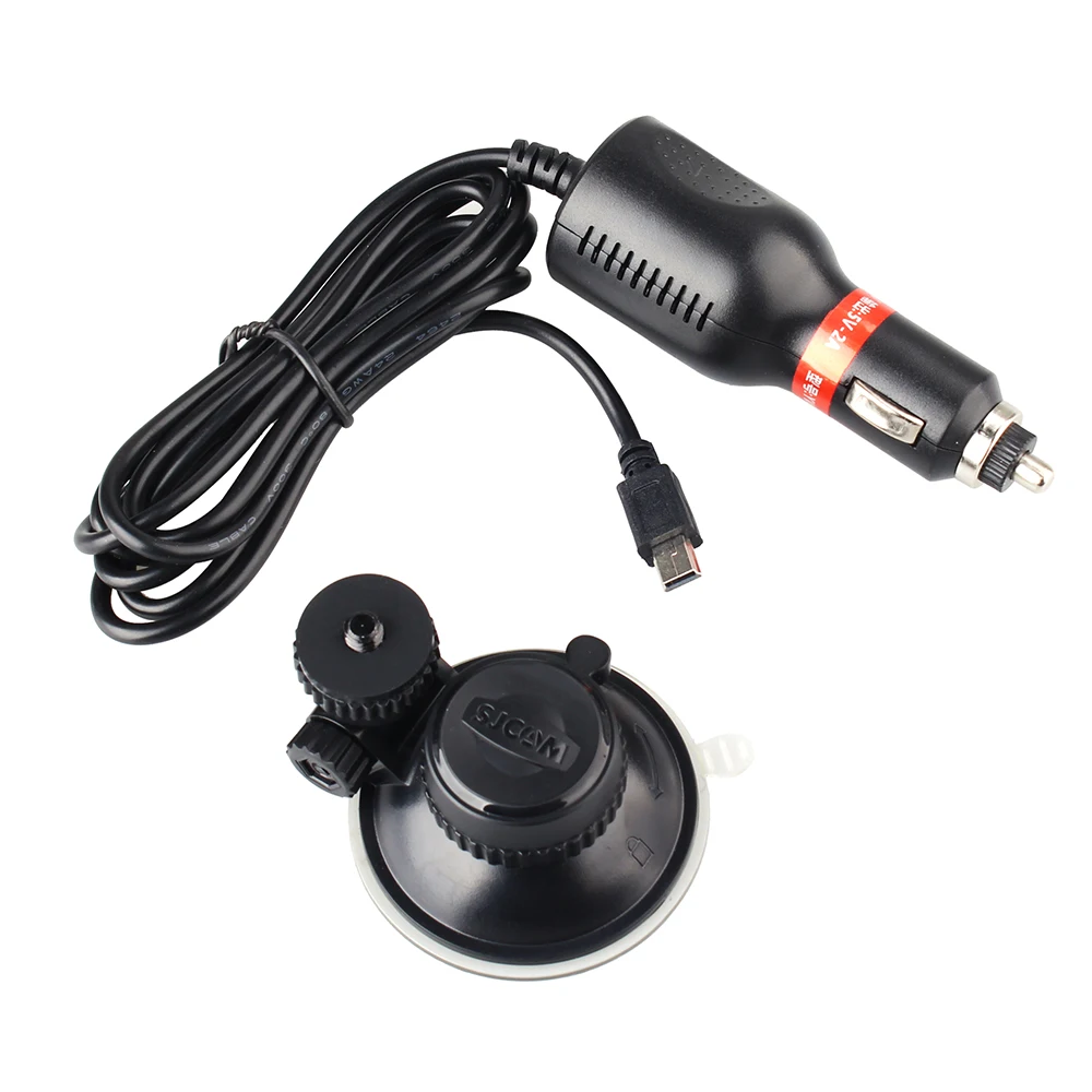 

Original Car Charger + Suction Cup Bracket For Sjcam Sj6 Legend Sj7 Star Sj360 Sports ActionCamera Holder Accessories