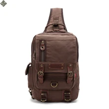 FUSHAN холщовые мужские сумки через плечо Женская Ретро кожаная военная сумка почтальона сумка на ремне Большая вместительная сумка