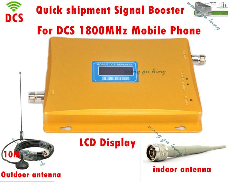 

LCD Display New 65dBi DCS 1800Mhz Mobile Phone Signal amplifier Signal Repeater DCS Booster Amplifier Extender+ Power Adapter