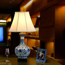 Художественная китайская фарфоровая Керамическая Настольная лампа для спальни, гостиной, свадьбы, настольная лампа Jingdezhen Керамические настольные лампы для гостиной