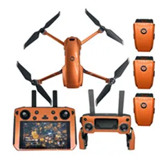 DJI MAVIC 2 PRO Zoom смарт-джойстик/панель управления Водонепроницаемый Флуоресцентный Роскошные наклейки на кожу наклейки пленка 4 батареи ярлыки - Цвет: Оранжевый