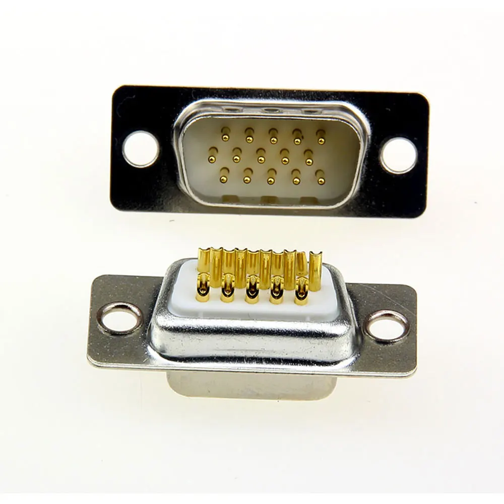 VGA Welding Connectors DB15 Male Plug Female Socket 3 Rows 15 Pin
