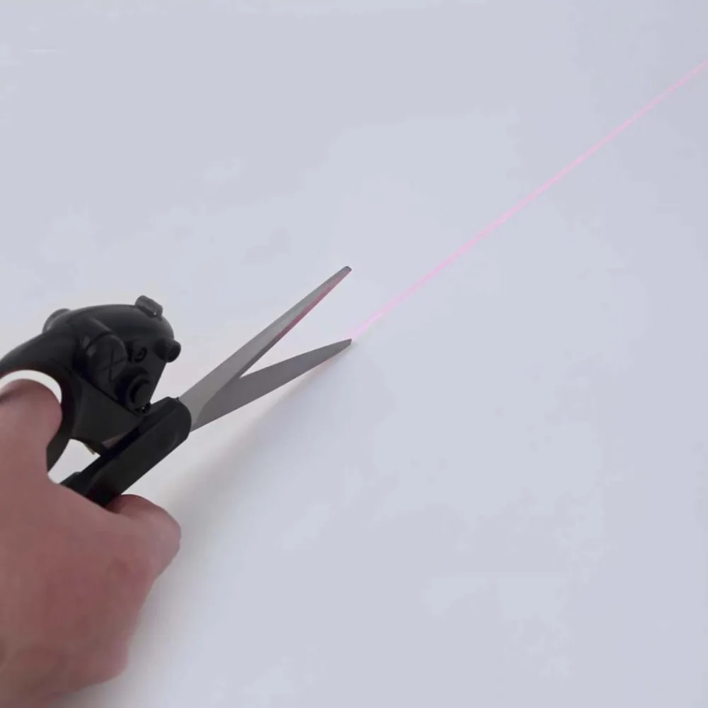 Один Профессиональный ножницы с лазерным наведением для домашнего ремесла упаковка Подарки ткань швейная резка Прямая Быстрая с батареей