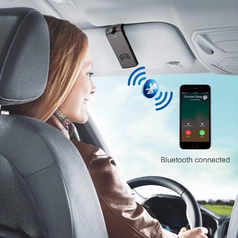 Универсальный Bluetooth 4,0+ EDR Громкая связь автомобильный комплект беспроводной Многоточечное соединение Громкая связь с CVC микрофон DSP