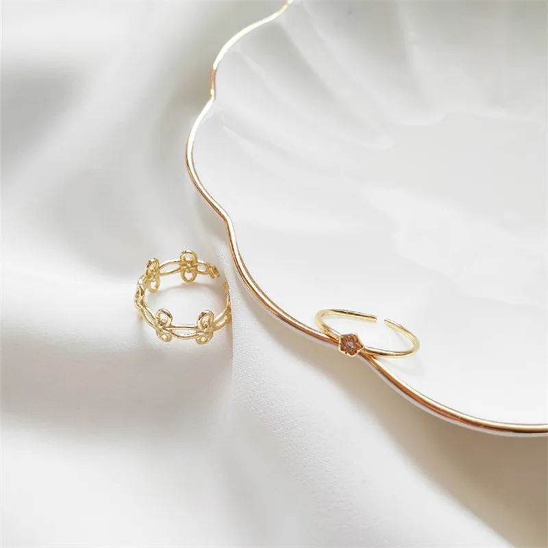 PINJEAS new S925 Серебряная цепочка цветок открытие ювелирные изделия для женщин, минималистский подарок кольца для женщин ювелирные изделия