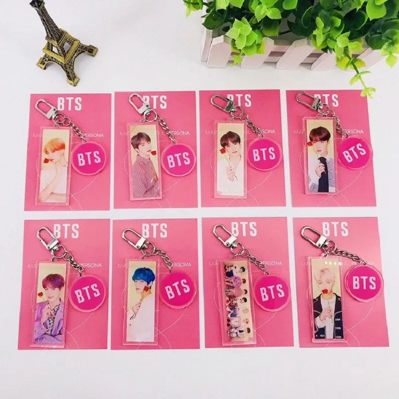 

Kpop Bangtan Boys MAP OF SOUL PERSONA Acrylic Keychian Transparent JIMIN JUNGKOOK V Fashion Key Ting Pendant Key Ring