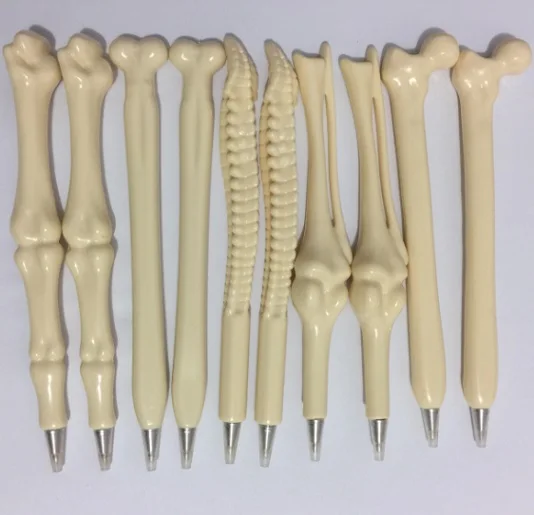 

100 pcs/lot Syringe Pen Writing Supplies Bone shape ballpoint pens Wholesale New creative gift school supply