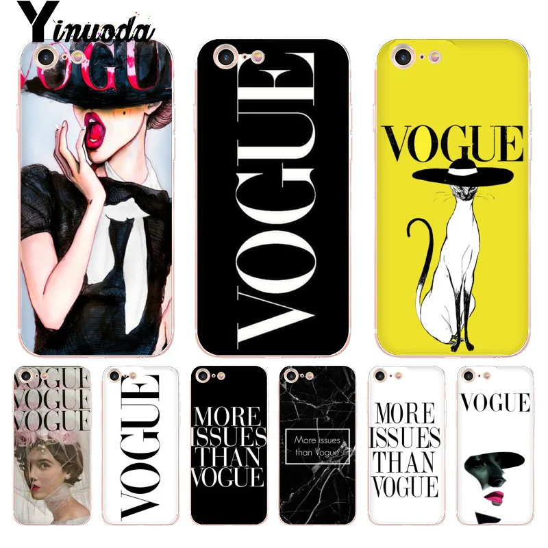 Yinuoda для iPhone 7 6 X Чехол надпись More Issues than Vogue Прозрачный чехол мобильного телефона 8