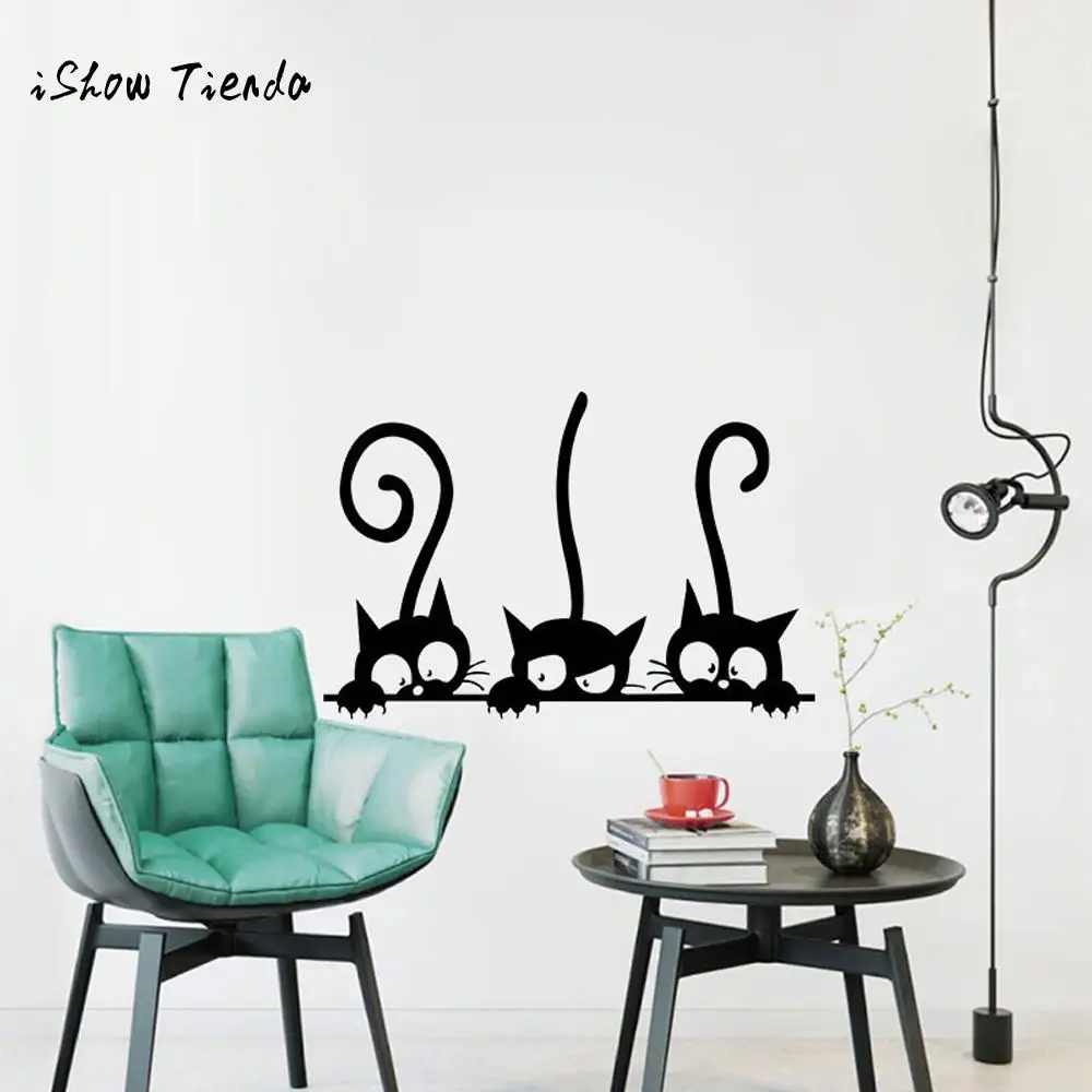 

Three Cats Animal Household Room Window Wall Sticker Mural Decor Decal Removable Mural Home Decor wall art kitchen decoration
