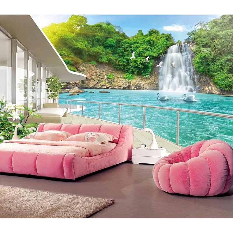 Paisaje 3d Telefono Murales Modernos Fondos De Pantalla Tv Hotel