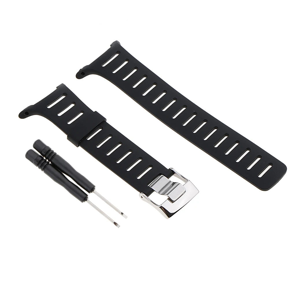 Black Rubber Wristwatch Bands with Screwdriver For SUUNTO T1 T1C T3 T3C T3D T4C T4D 3