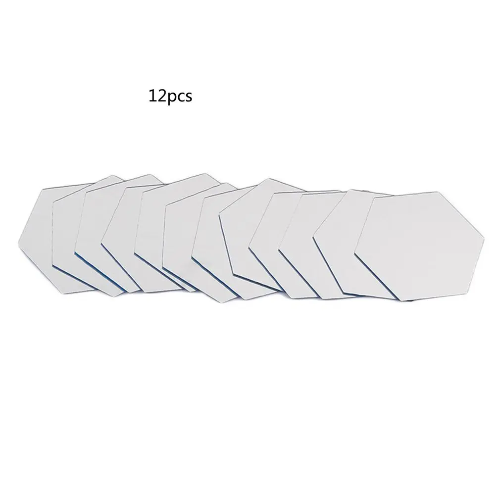 12PCS Hexagon Removable Waterproof Self-adhesive Mirror Stickers Home Bathroom Kitchen Wall Stickers Kitchen Decoration 12PCS Hexagon Removable Waterproof Self-adhesive Mirror Stickers Home Bathroom Kitchen Wall Stickers Kitchen Decoration
