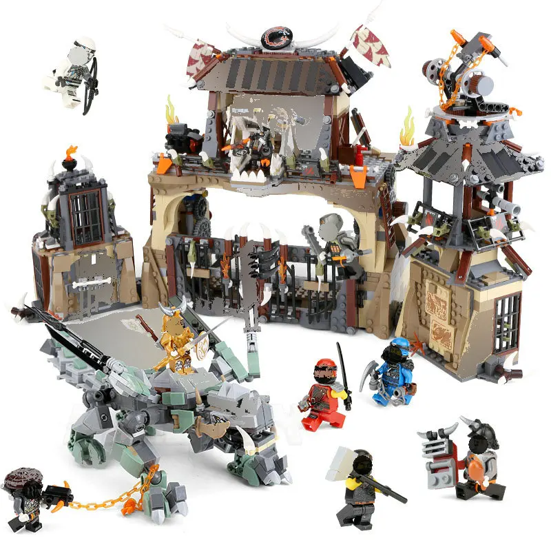 

NINJA Building Blocks Moive Series Dragon Temple Model With Figures Compatible LegoINGly Ninjagoes Set Toys For Children Gift