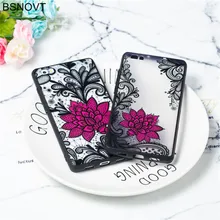 For Huawei P8 Lite Case TPU +PC Lace Rose Floral Flower Anti-knock Case For Huawei P8 Lite 2015 Cover For Huawei P8 Lite Funda p8