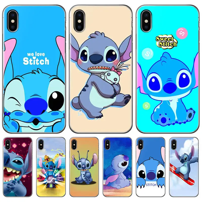 

Stitch phone Case Cover For iPhone 5 5S SE 6 6S 7 8 XS XR X Max Plus Coque Soft Silicone TPU Capa Shell etui luxury funda cute