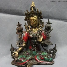 Песня voge gem S0635 Тибет Медь Свинка декор бирюзовый Рубин берилл Зеленый Тара падма Кван-Инь Гуань Инь