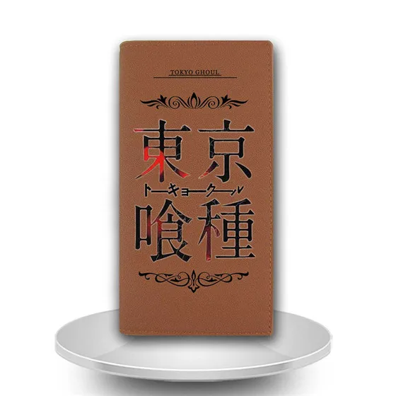027LTK Tokoyobrown Горячая японский мультфильм Аниме Длинный кошелек Tokoyo ghul Kaneki Ken студенческий Длинный кошелек из искусственной кожи крутой человек/женщина биллфолд - Цвет: 027LTK Tokoyobrown