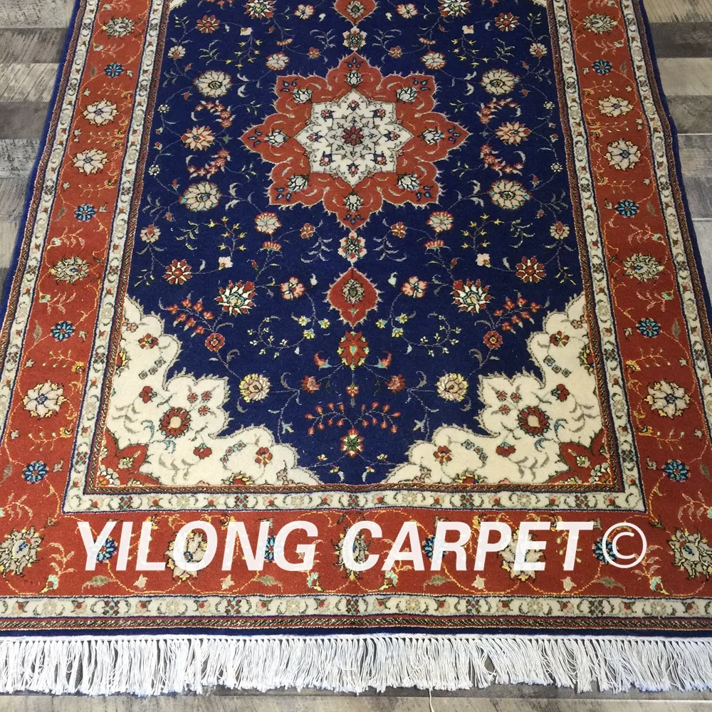 Yilong 4'x6 ручной работы Турецкий Дизайн шерстяной шелковый ковер шерстяные и