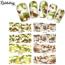 Серия армейских камуфляжных стикеров для ногтей переводные наклейки для ногтей декоративные наклейки для ногтей аксессуары для ногтей Слайдеры для маникюра