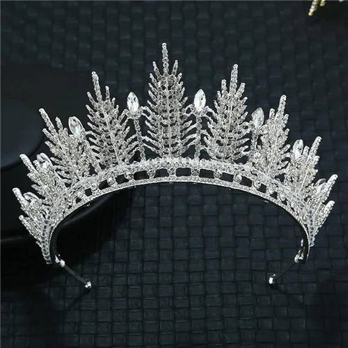 Модный роскошный с кристаллами свадебная корона Tiarasfor для женщин диадема принцесса тиары и короны выпускного вечера свадебная прическа невесты Аксессуары - Окраска металла: Silver 05