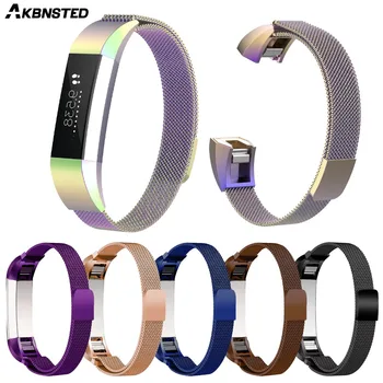 

AKBNSTED Replacement Milanese Loop Strap For Fitbit Alta Band Magnetic Stainless Steel Bracelet For Fitbit Alta HR Accessories