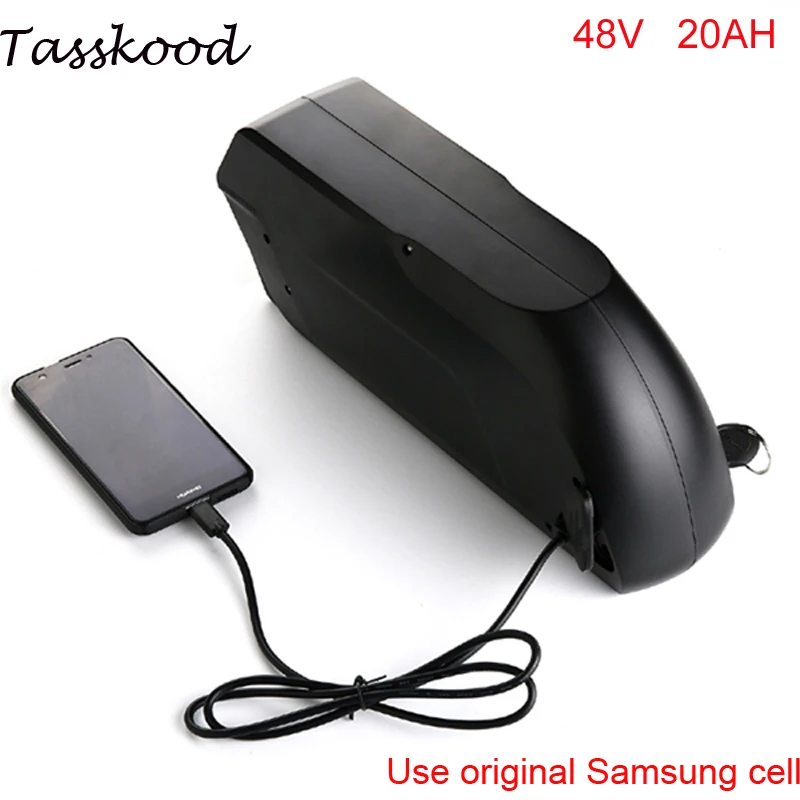 

electric bike 48v 20ah tigershark battery for 48v Bafang/8fun 750w/1000w mid/center drive motor with charger For Samsung cell