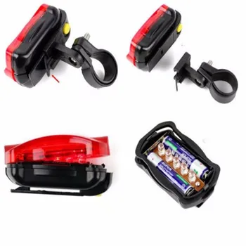 

Dropshipping Bicycle Bike Cycling 5 Led Tail Rear Safety Flash Light Lamp Red With Mount 7.20