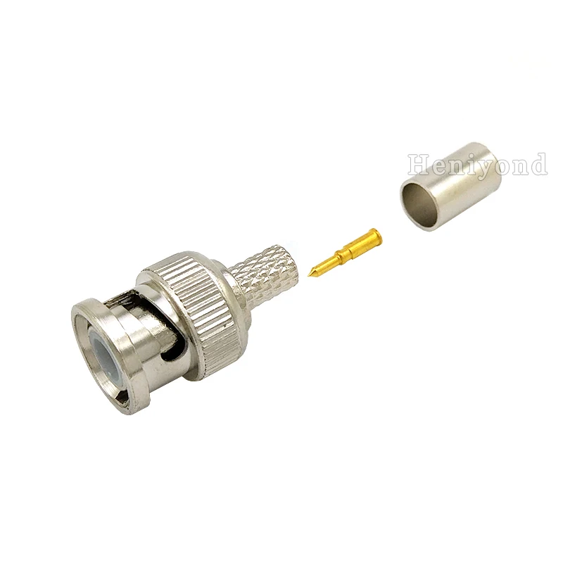 10 шт. BNC штекер обжимной разъем для RG59 коаксиальный кабель RG59 3 шт обжимной разъем Вилки RG59