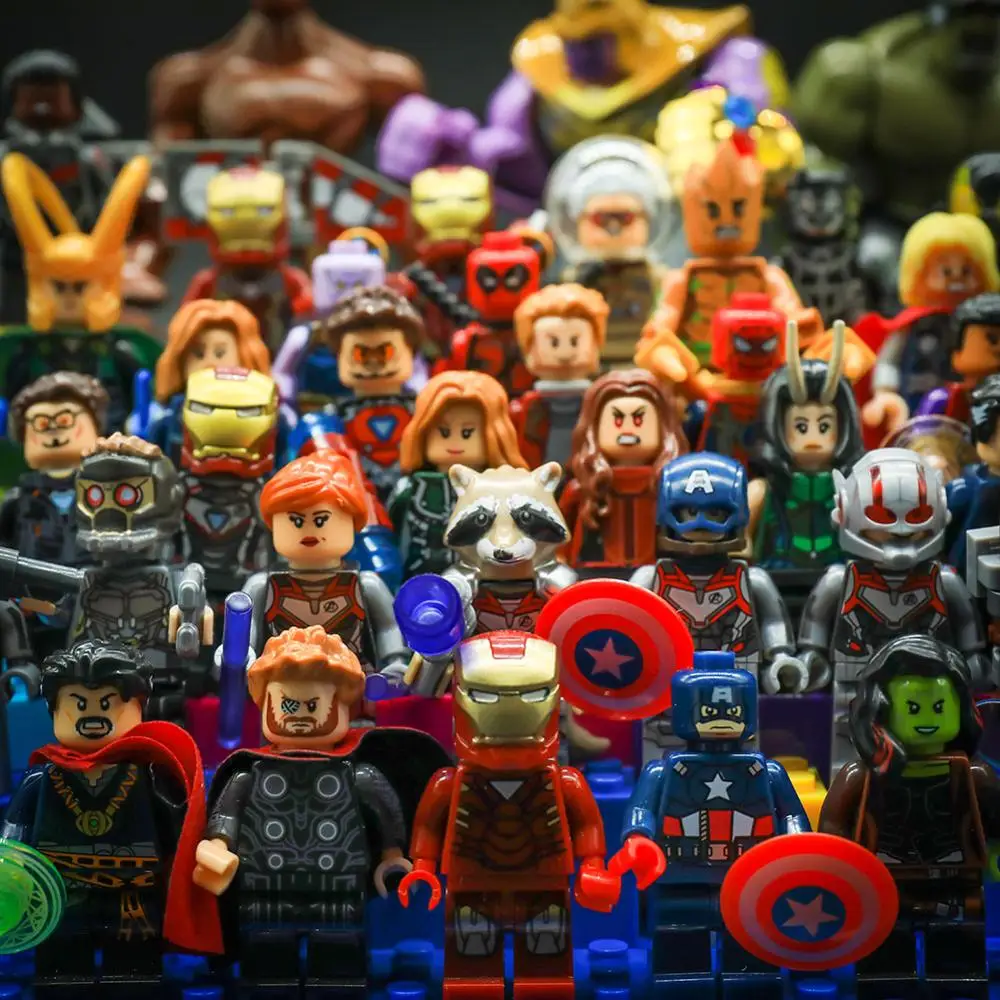 

Captain America Marvel Avengers 4 Endgame Assembly Tony Stark Building Blocks Toys Figures Legoing Thanos Iron Man Toys for kids