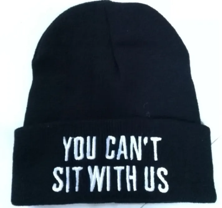 2014 New Sport Winter YOU CANT SIT WITH US Beanie Cap Men Hat Knitted Hats hiphop For Women Fashion Caps |