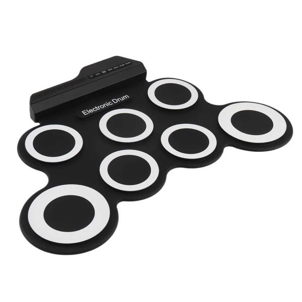  TSAI profesional 7 almohadillas de silicona portátil Digital USB rollo plegable de silicona Batería