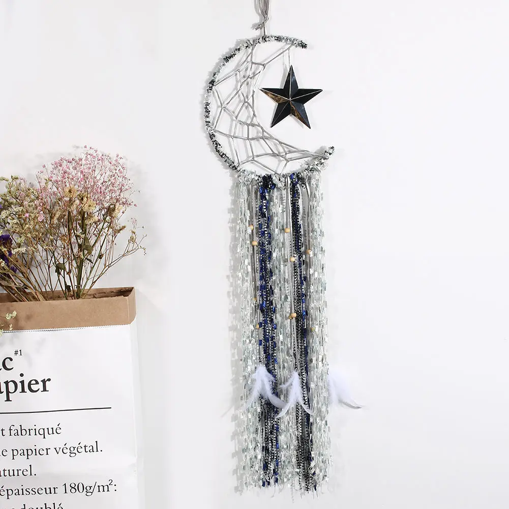 large white black dream catcher room decoration eye star dreamcatcher wedding decoration gift for women - Цвет: D7458