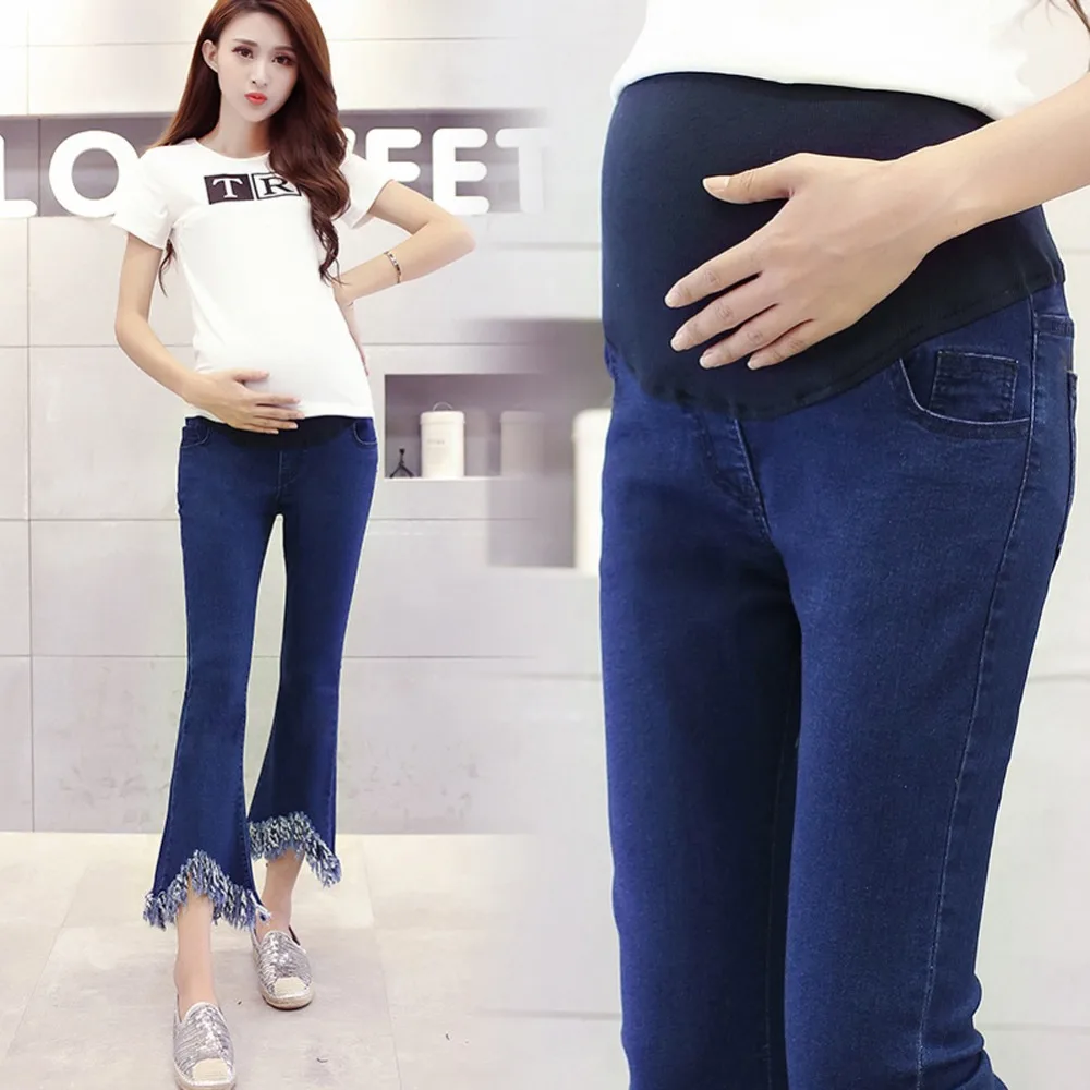 Elastic Waist Maternity Jeans Pants For Pregnancy Clothes For Pregnant ...