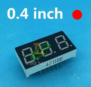 

RED 0.4" 0.4in Common anode 3 bit Digital Tube 0.4in. LED Display 7 Segment light display