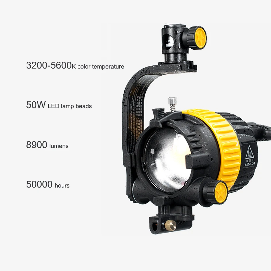 Alumotech High CRI 5500/3200K Портативный 50 Вт Светодиодный точечный светильник непрерывный светильник+ V-Lock v-крепление для видео Освещение для фотосъемки в студии