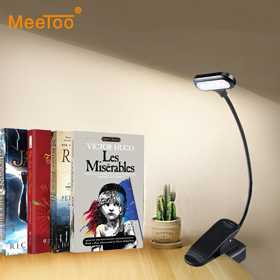 

LED Table Lamp With Clip Battery Powered Night Lamp Book Light Children Students Bedside Lights Study Work Reading Desk Lamps