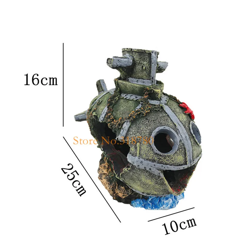 1 шт. украшение для аквариума u-лодка космический корабль пирамиды рыба скрывается пещера отверстие аквариум воздушный насос воздушный камень пузырь Декор