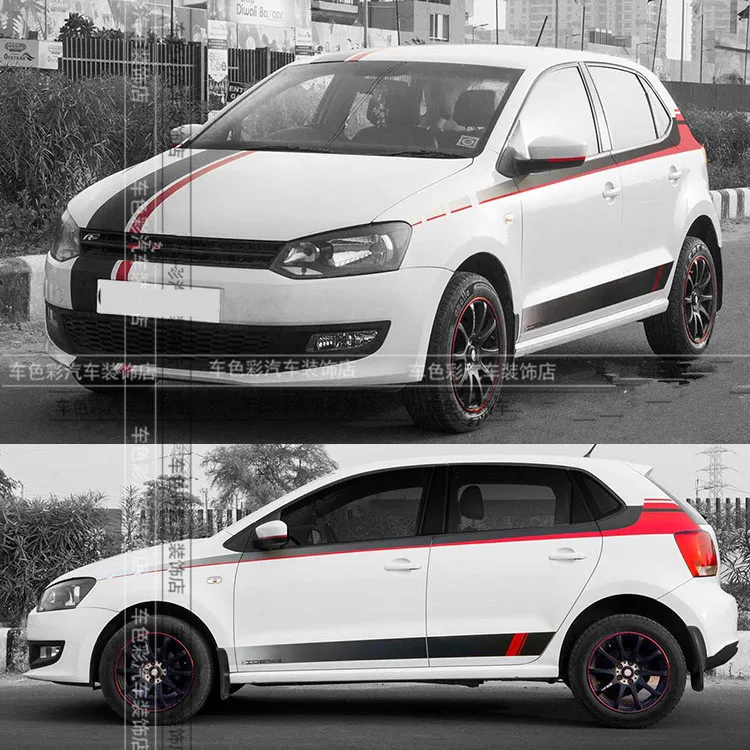 

Модные красные/черные спортивные наклейки для Volkswagen Golf 6/7 Z2CA438