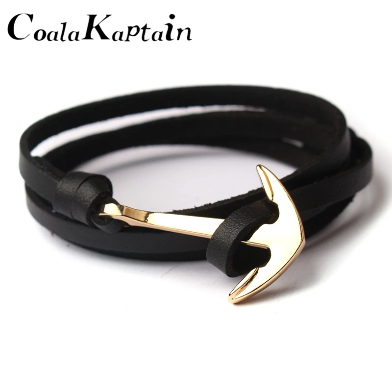 

Bracelets Bangles For Men 2018 Women Anchor Bracelet Pulseira Masculina Jewelry Charm Bileklik Man Fashion Leathers Bracelets