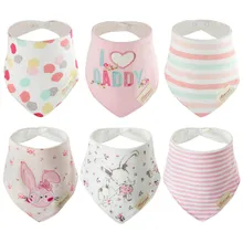 Дискобол 6 шт. прекрасный ребенок младенец и Малыш Бандана Слюнявчики супер абсорбент Чистый хлопок слюнявчик полотенце стильный Dribb