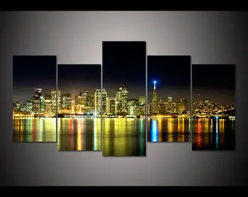 

5 panel large HD printed painting San Francisco California canvas print art home decor wall art pictures living room no frame