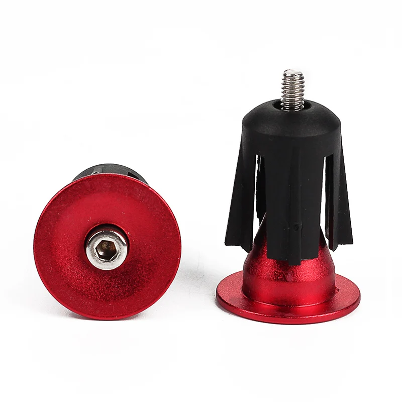 BIKEIN горная рукоятка для велосипедного руля концевые заглушки костюм для 17-23 мм внутренний диаметр руля 5 цветов алюминиевый стержень концы вилка - Цвет: Red