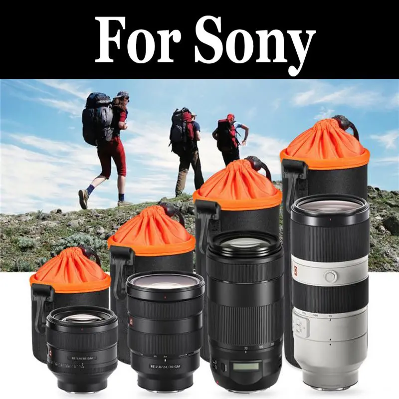

Soft Camera Plush Lens Pouch Drawstring Protector Waterproof Cover Thick Case For sony Alpha a3000 a3500 a5000 a5100 a99 QX1