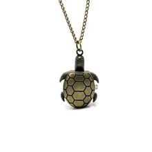 Тон Черепаха узор карманные часы для женщин мужчин креативное бронзовое ожерелье-цепочка Кварцевые часы для женщин мужчин s часы 87 см