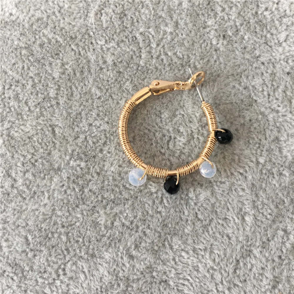 Серьги кольца ручной работы модные ювелирные украшения с покрытием из