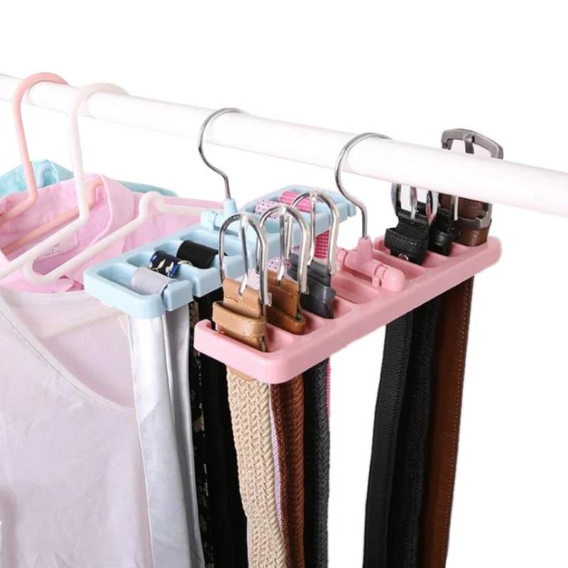 

Tie Belt Organizer Multifuction Storage Rack Rotating Hanging Shelves Ties Hanger Holder Closet Wardrobe Scarf Rack Space Saver