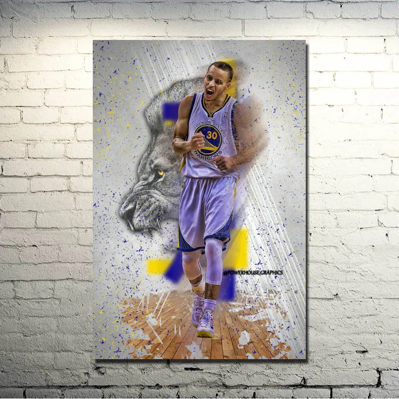 

Stephen Curry Art Silk Fabric Poster Print 13x20 24x36inch Super Basketball Star Pictures for Home Wall Decor 020